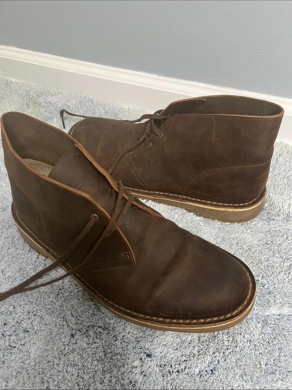Clark’s Brown Leather Lace Up Boots Size 11